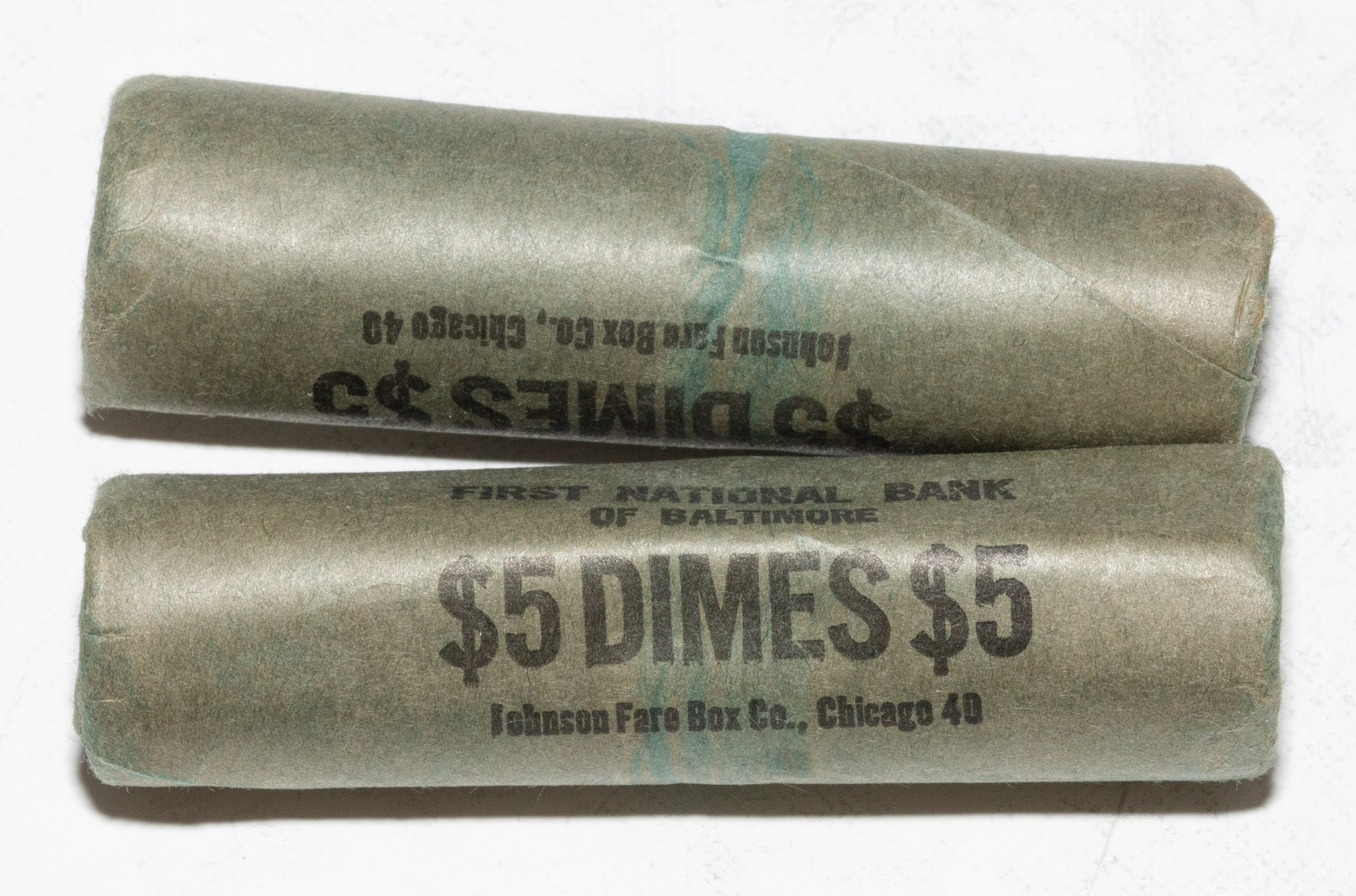 TWO 1964-D ORIGINAL BANK WRAPPED