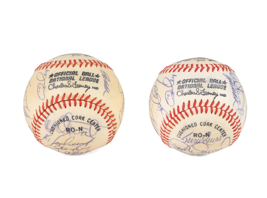 TWO 1982 L.A. DODGERS TEAM SIGNED