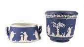TWO 19TH C. ADAMS BLUE JASPERW