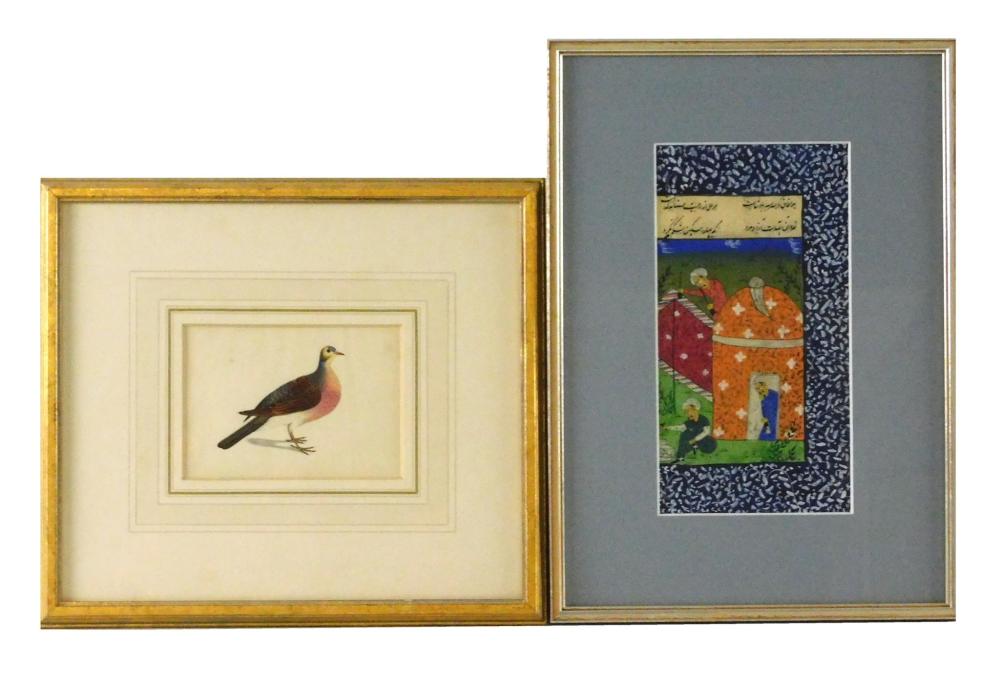 TWO 19TH C. ARTWORKS, PERSIAN