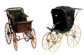 TWO 19TH C. BABY CARRIAGES, ON