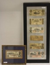 TWO 19TH C BANK NOTES RELATED