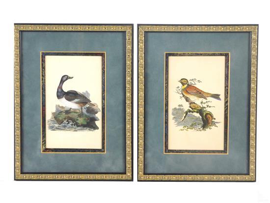 TWO 19TH C. BOOKPLATES, HANDCOLORED