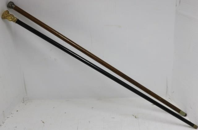 TWO 19TH C CANES RELATED TO