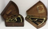TWO 19TH C CASED SEXTANTS TO I