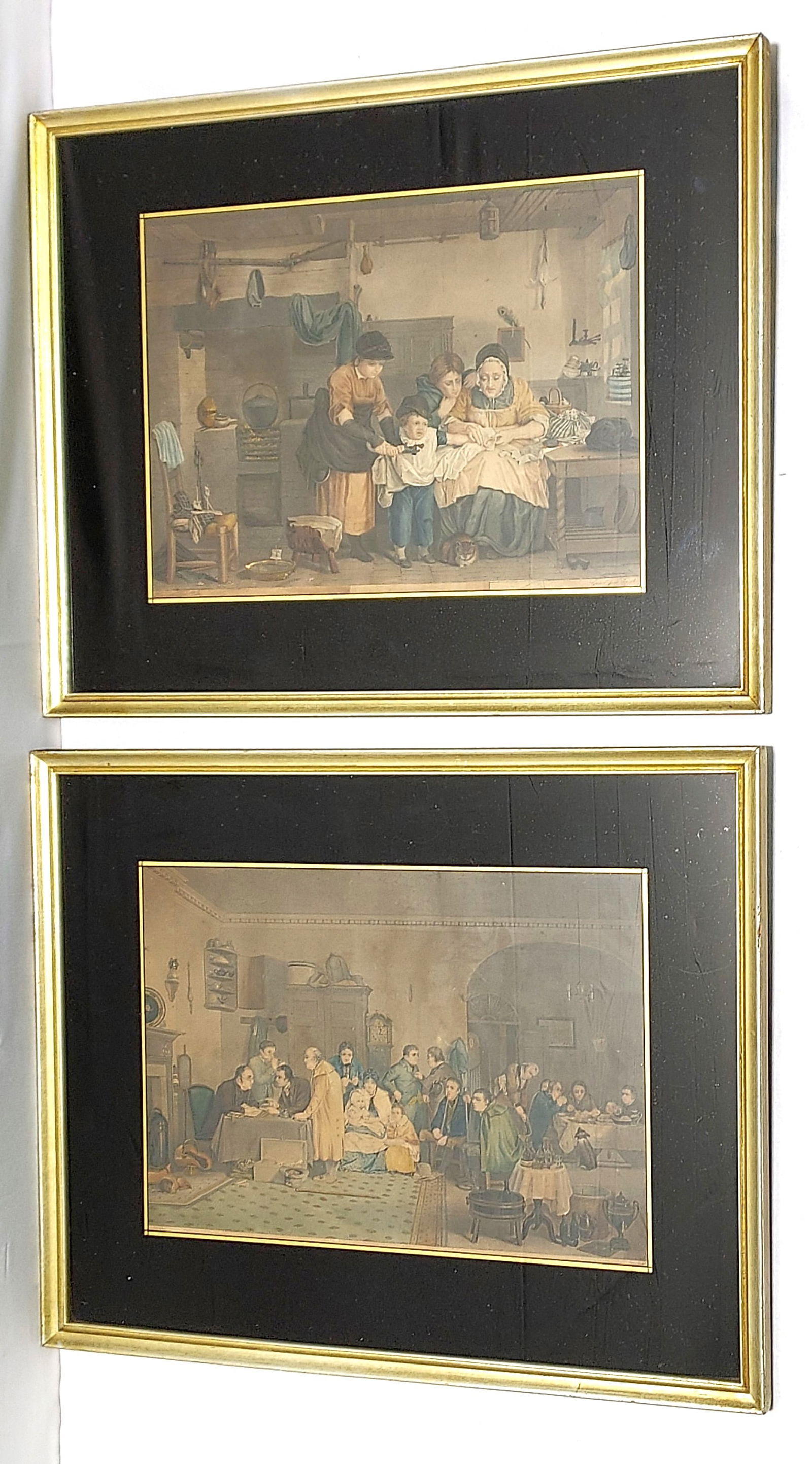 TWO 19TH C COLORED LITHOGRAPHS: