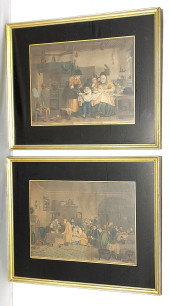 TWO 19TH C COLORED LITHOGRAPHS