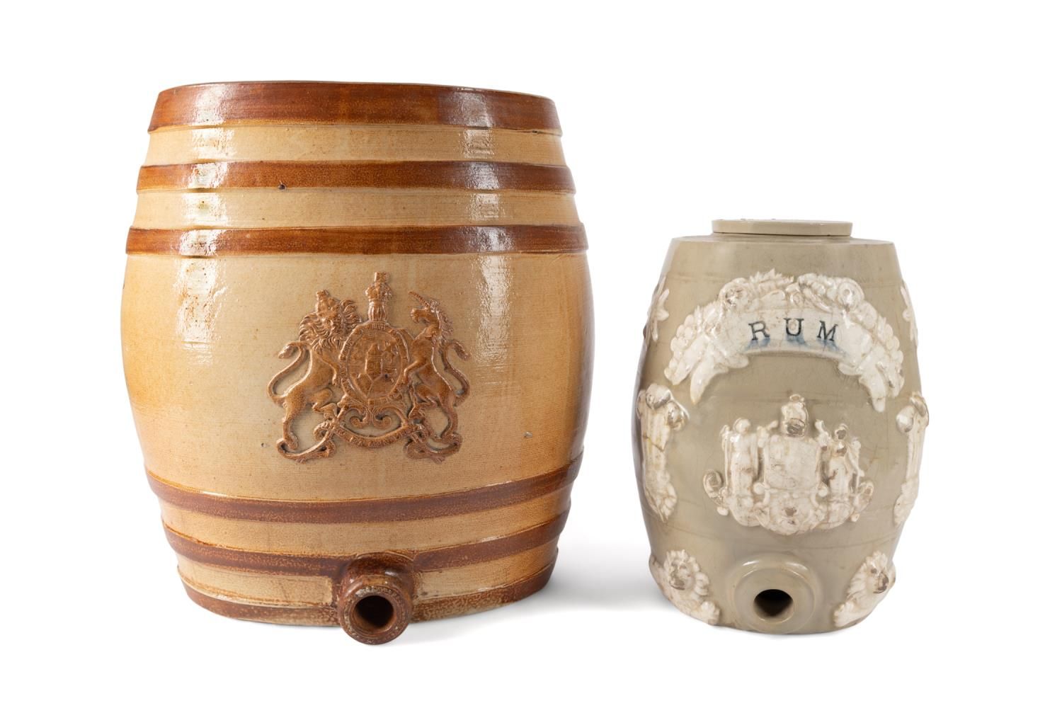 TWO 19TH C. ENGLISH STONEWARE