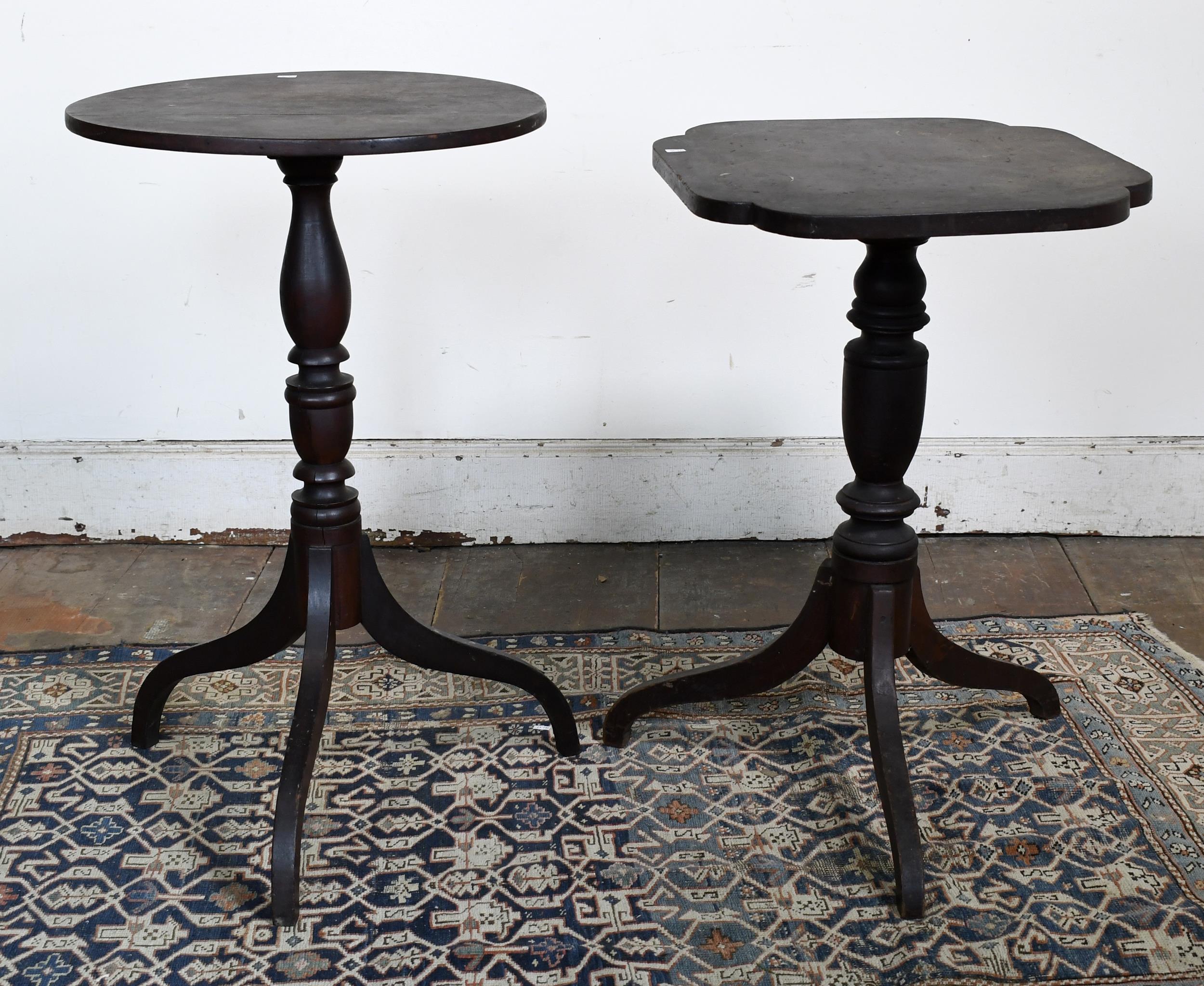 TWO 19TH C. FEDERAL CANDLESTANDS.