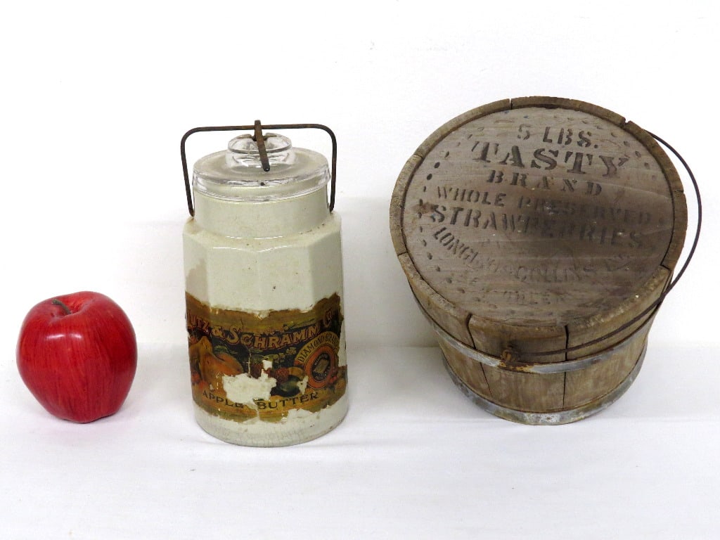 TWO 19TH C. FOOD CONTAINERS,
