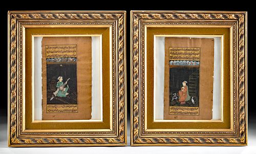 TWO 19TH C. FRAMED ISLAMIC