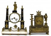 TWO 19TH C. FRENCH BRONZE MANT