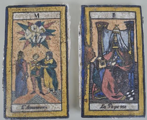 TWO 19TH C. FRENCH TAROT CARD TERRA