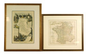 TWO 19TH C. MAPS OF FRENCH DEP