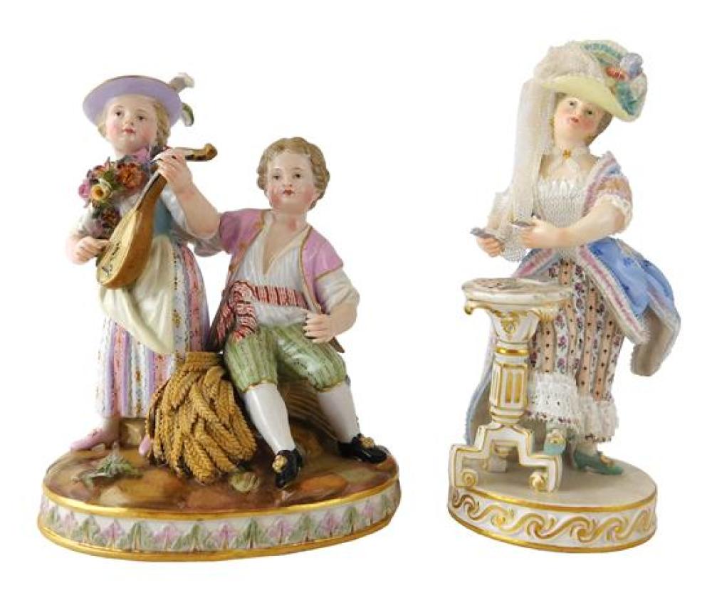 TWO 19TH C. MEISSEN PORCELAIN