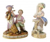 TWO 19TH C. MEISSEN PORCELAIN