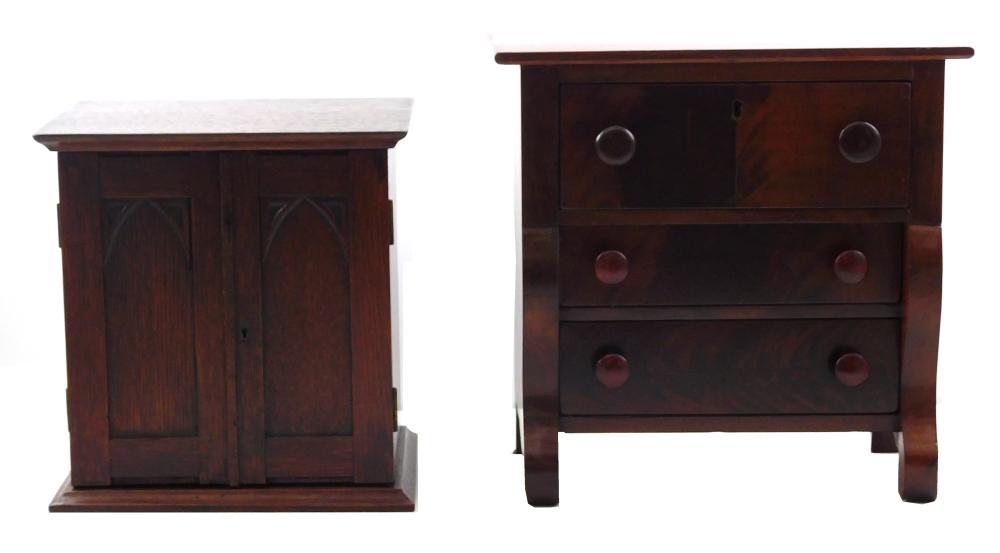+TWO 19TH C. MINIATURE FURNITURE