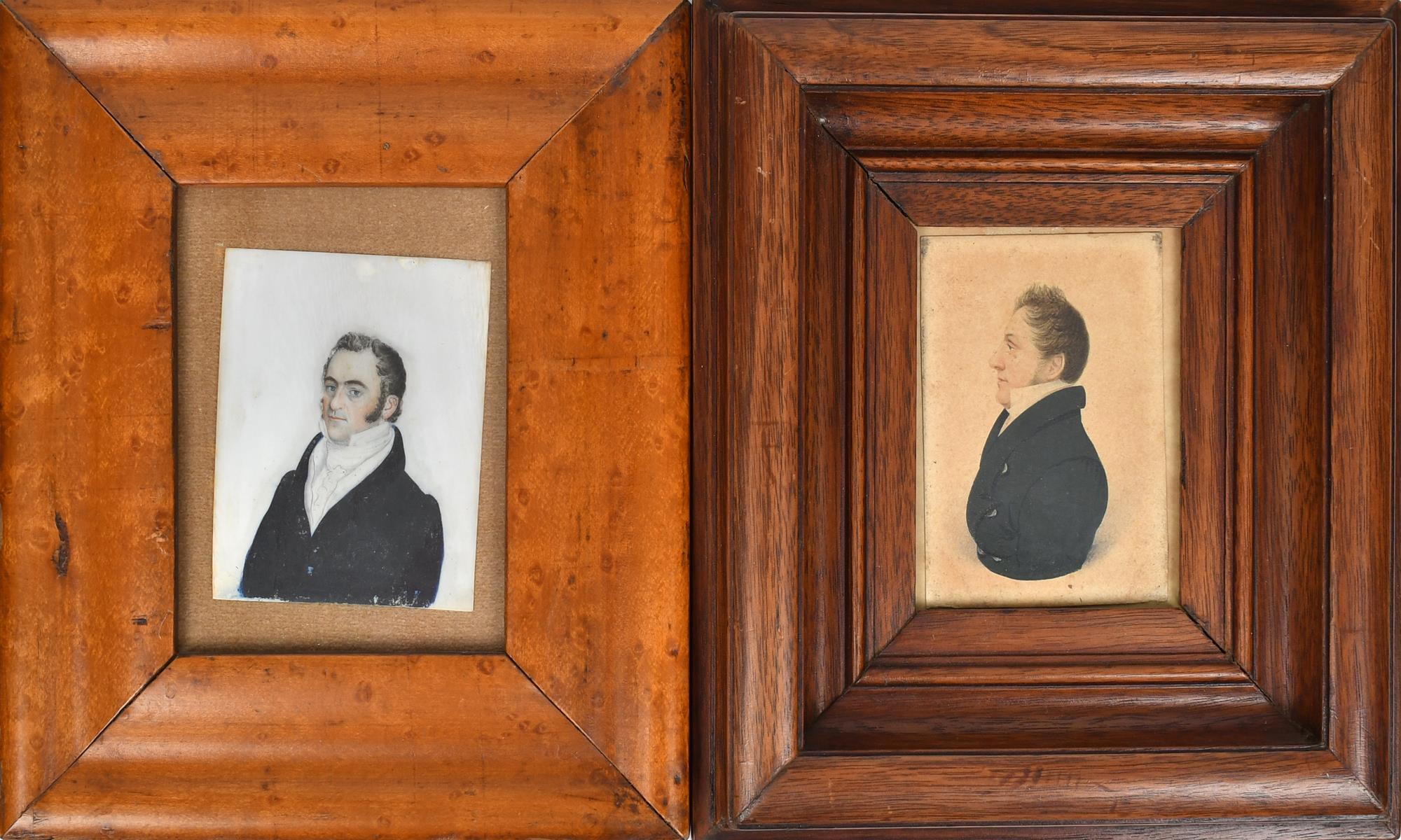 TWO 19TH C. MINIATURE PORTRAIT