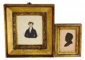 TWO 19TH C. MINIATURE PORTRAIT