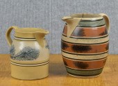 TWO 19TH C. MOCHA WARE PITCHER