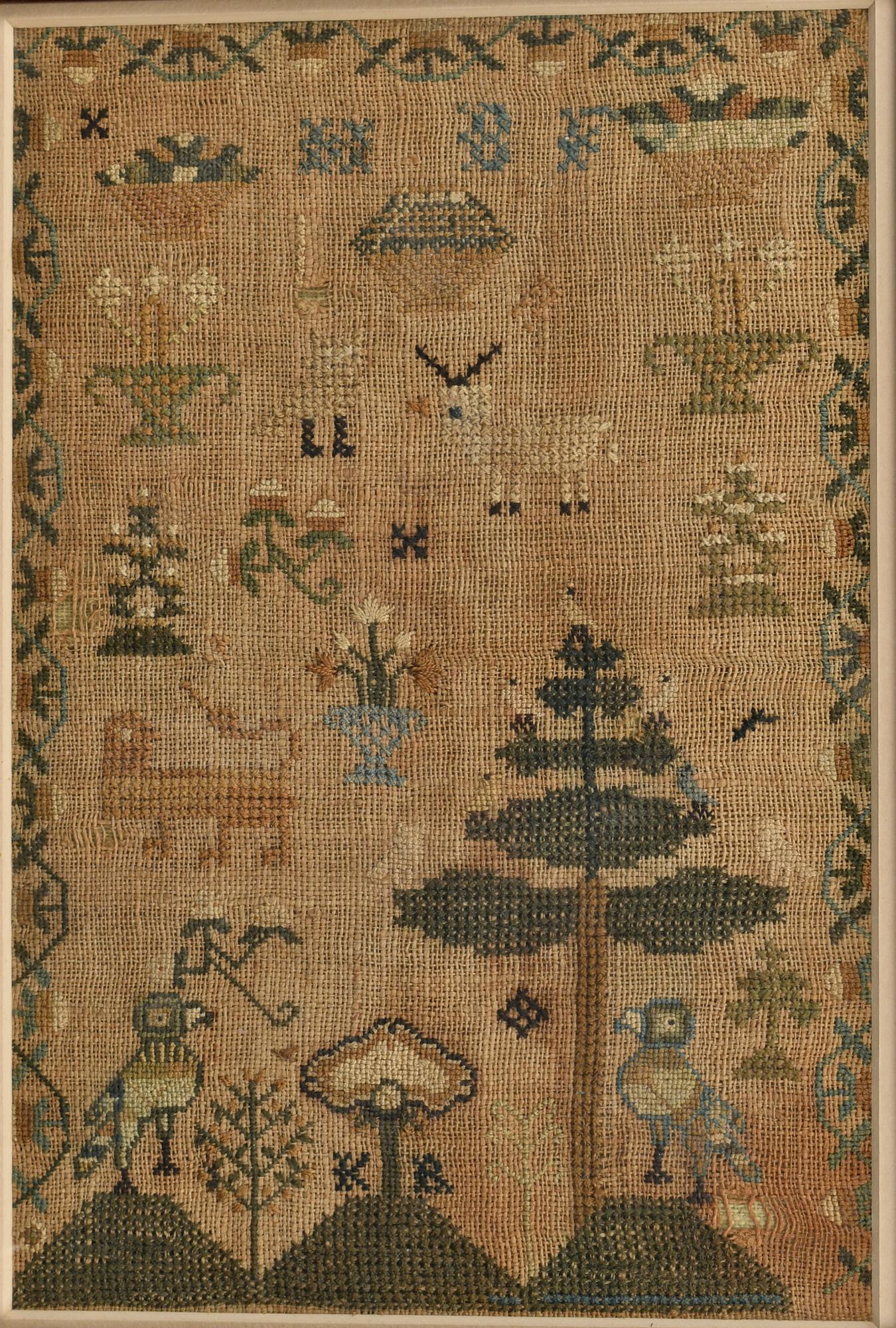 TWO 19TH C. NEEDLEWORK SAMPLERS.