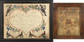 TWO 19TH C. PA FRAKTURS. A fin