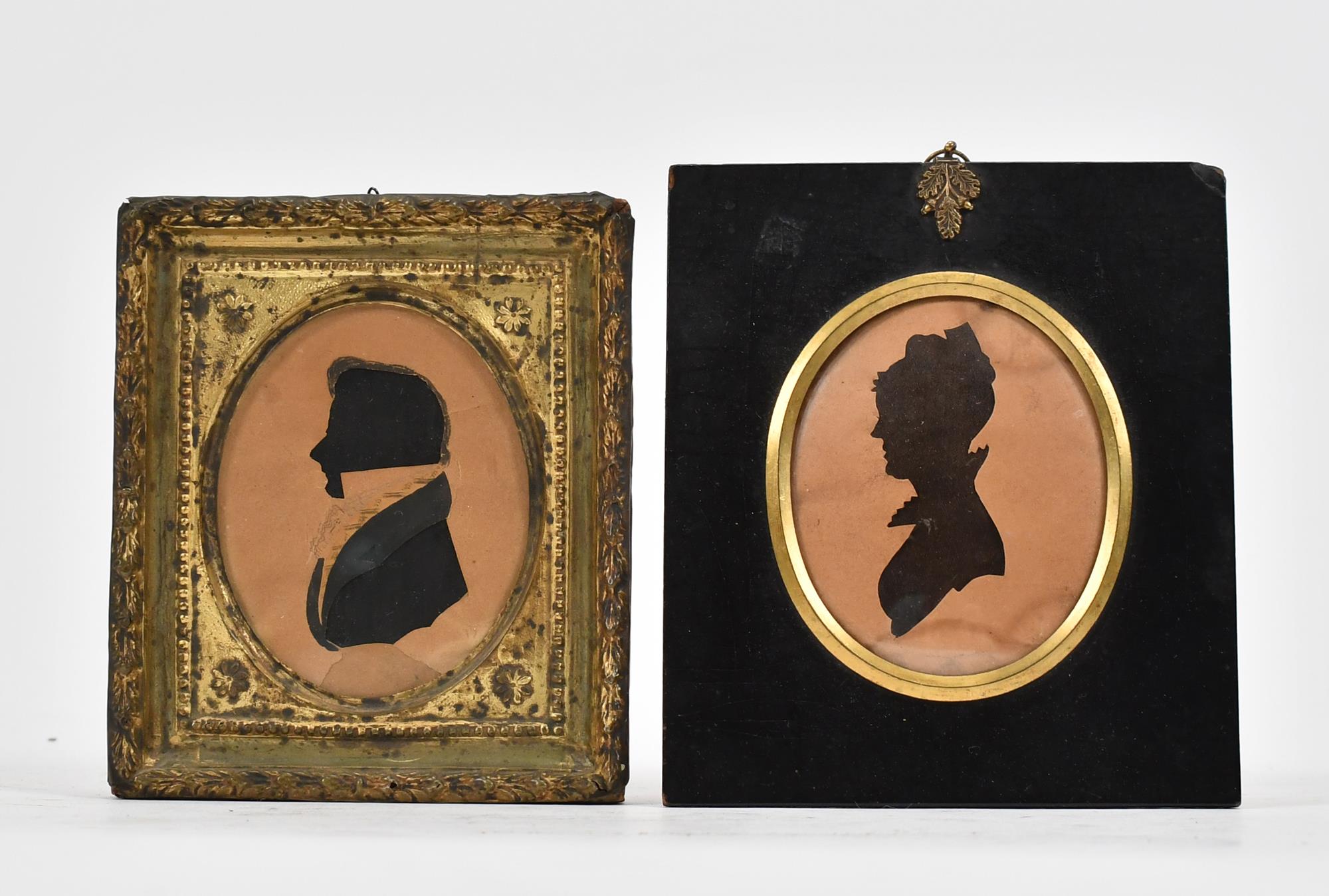 TWO 19TH C. PAPER SILHOUETTES.
