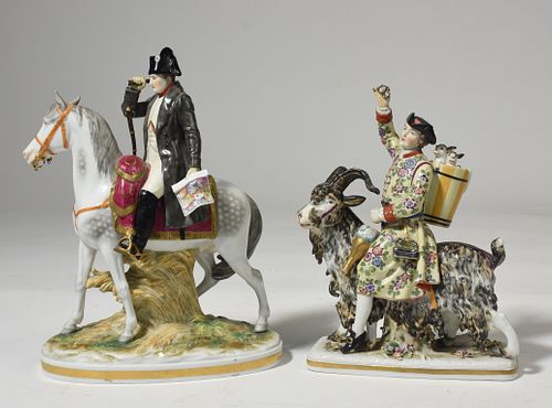 TWO 19TH C. PORCELAIN