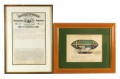TWO 19TH C. PRINTED DOCUMENTS,