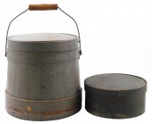 TWO 19TH C. ROUND PANTRY BOXES