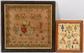 TWO 19TH C. SAMPLERS POSS NJTw