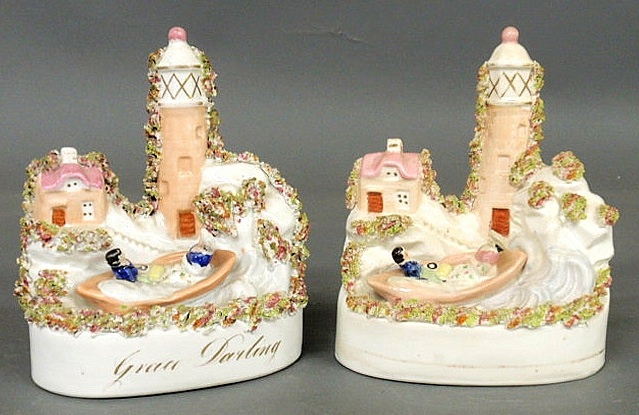 Two 19th c. Staffordshire figural