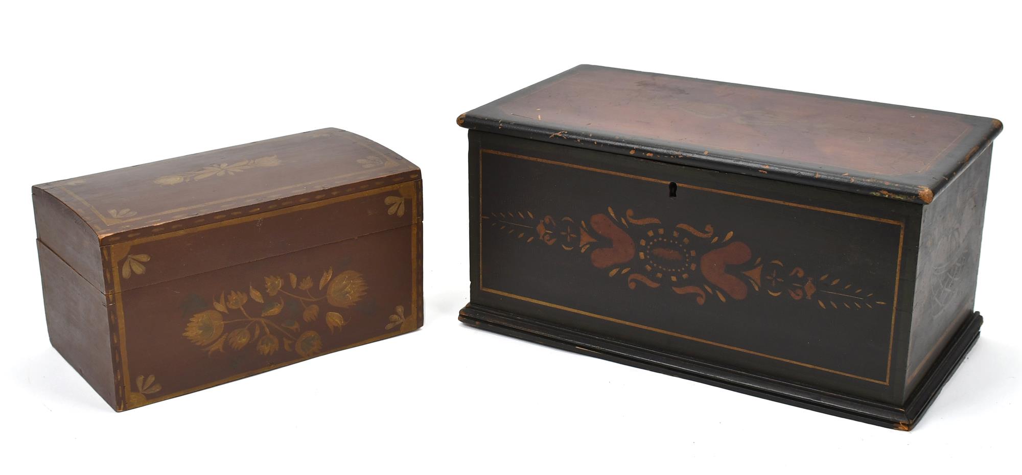 TWO 19TH C. STENCIL AND PAINT