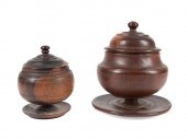 TWO 19TH C. TREENWARE LIGNUM V