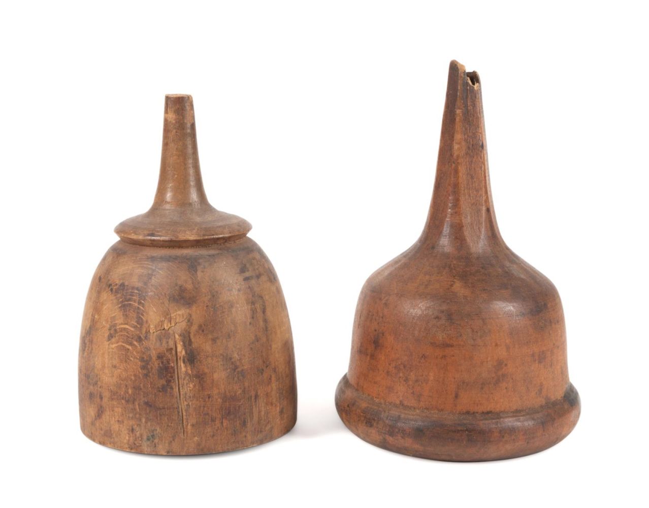 TWO 19TH C. TREENWARE WOODEN
