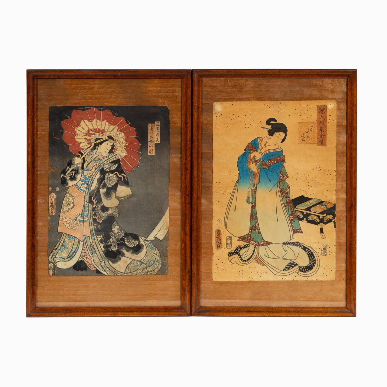 TWO 19TH C. UTAGAWA KUNISADA