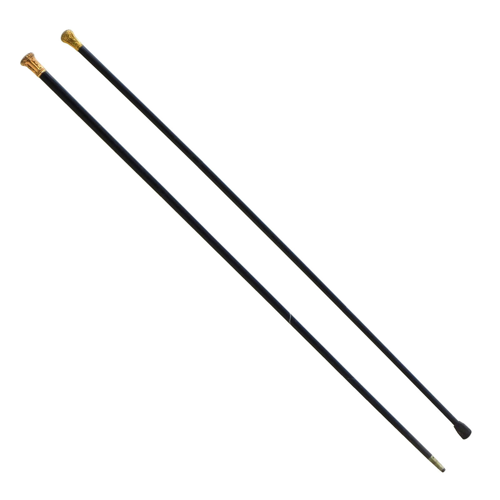 TWO 19TH C. WALKING STICKS WITH