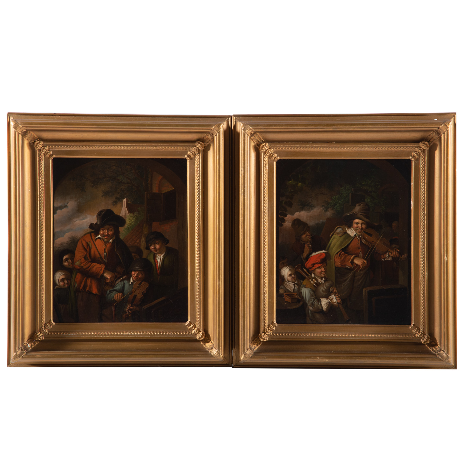 TWO 19TH C. "WANDERING MUSICIANS"