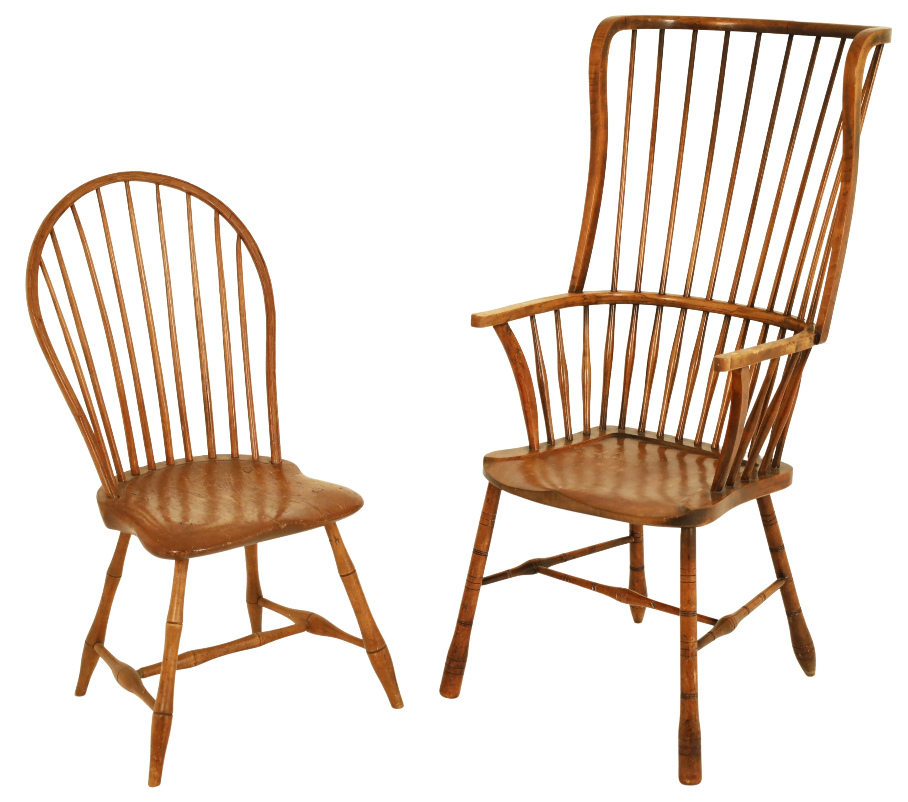TWO 19TH C. WINDSOR CHAIRS Two