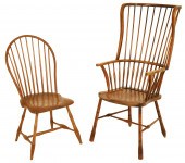 TWO 19TH C. WINDSOR CHAIRS Two