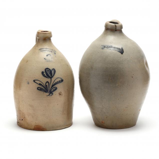 TWO 19TH CENTURY AMERICAN STONEWARE