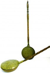 Two 19th century brass bedwarm
