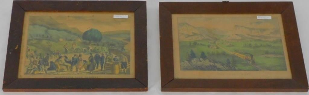 TWO 19TH CENTURY COLORED