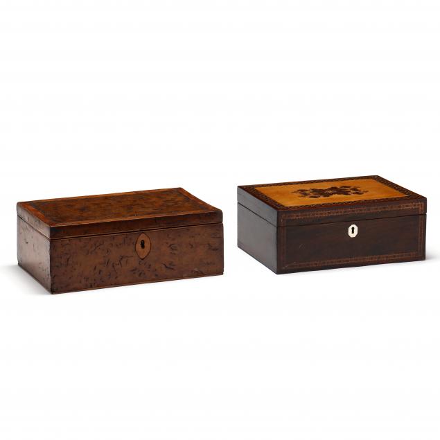 TWO 19TH CENTURY CONTINENTAL INLAID
