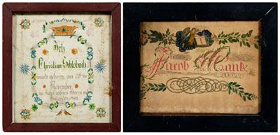 Two 19th century frakturs: