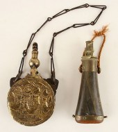 TWO 19TH CENTURY GUNPOWDER CAS
