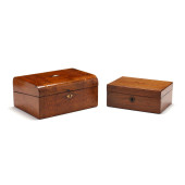 TWO 19TH CENTURY INLAID WALNUT