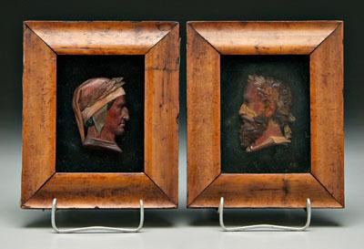 Two 19th century laureate wax