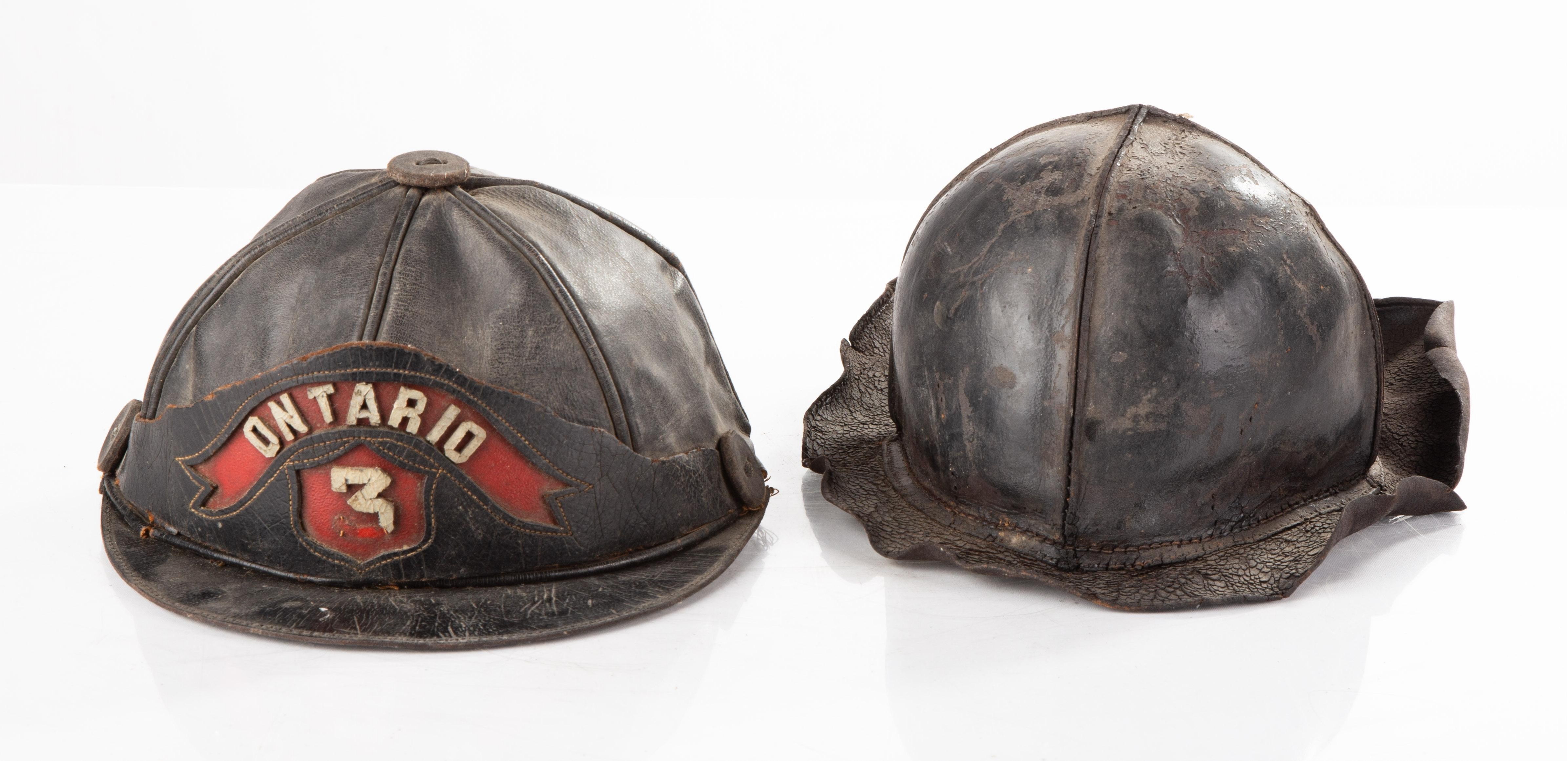 TWO 19TH CENTURY LEATHER FIREMAN