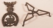 TWO 19TH CENTURY METAL TRIVETS